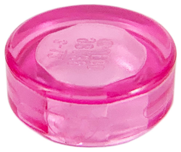 LEGO tile round trans dark-pink (98138)