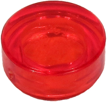 LEGO Fliese rund 1x1 transparent rot (98138)