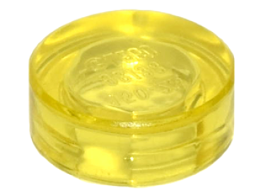 LEGO Fliese rund 1x1 transparent gelb (98138)