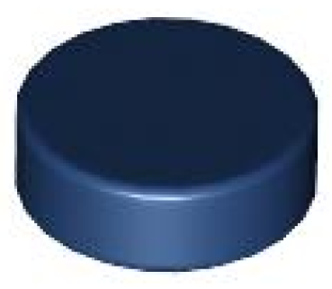 LEGO Fliese rund 1x1 dunkel blau (98138)