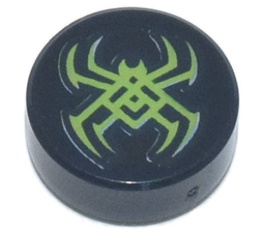 LEGO Fliese 1x1rund bedruckt Spinne