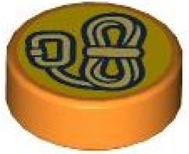 LEGO tile 1x1 round decorated Rope with Carabiner