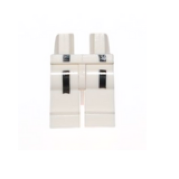 LEGO Legs white with black stripes  S14