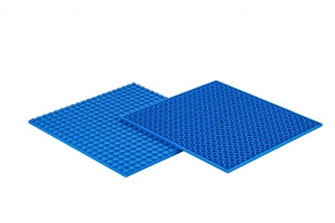 QBricks Bauplatte 20x20 Noppen blau (2020)