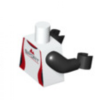 LEGO Minifig Torso weiss/rot "SPORT"  (2896) R10