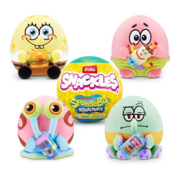 ZURU Snackles Plüsch SpongeBob Schwammkopf 13 cm