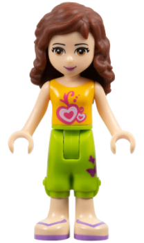LEGO Friends Olivia Lime/Orange Top (frnd0006) W15