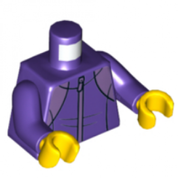 LEGO Minifig Torso "Sportjacke" "Camper" lila (76382)