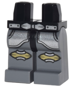 LEGO Legs assembly black w. silver chain (8510) S14