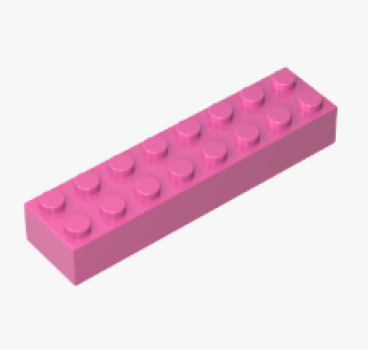 QMAN Baustein 2x8 pink (QM3007) QM4