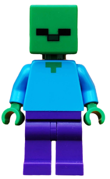 LEGO Minecraft Zombie - Dark Purple Legs (010) Y07