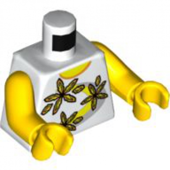 LEGO Minifig Torso Blumen weiss (536) P07