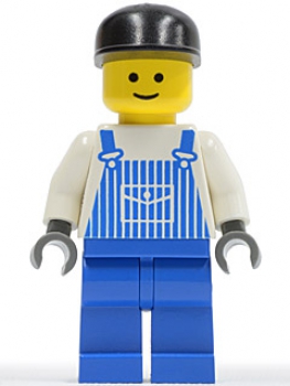 LEGO Minifigur Overall mit Kappe (25)