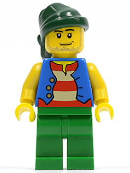 LEGO Minifigur Pirat blaue Weste (108) X14