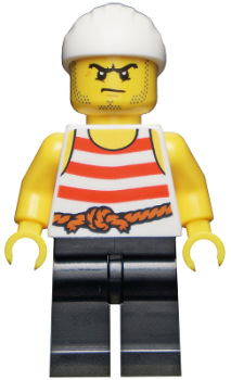 LEGO Minifigur Pirat rot-weiß gestreift (169) X14