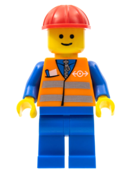 LEGO Minifigure Train Construction worker (trn121) U15
