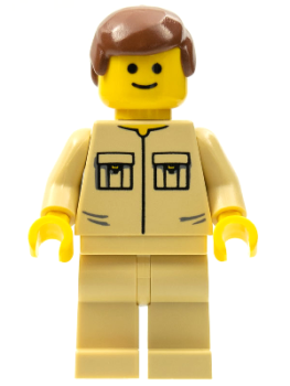 LEGO Minifigure Town tan Worker (030) U14