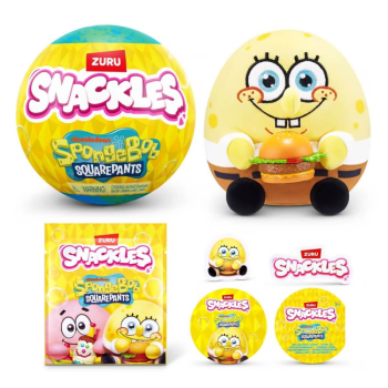 Preview: ZURU Snackles Plüsch SpongeBob Schwammkopf 13 cm