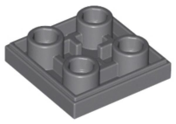 LEGO tile invers 2x2 dark gray (11203)