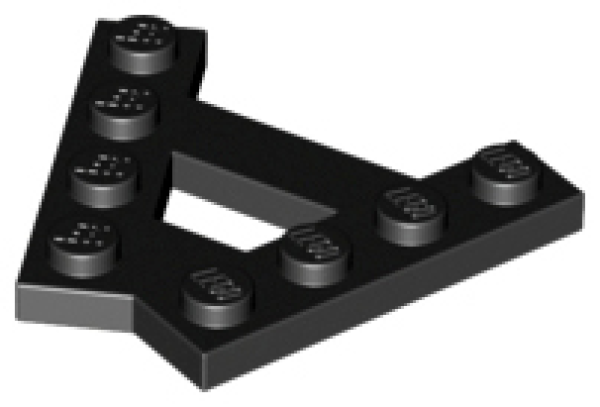 LEGO plate wedge 2x1x4 black (15706)