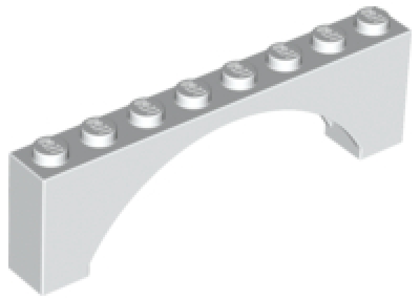 LEGO Bogen 1x8x2 weiss (16577)