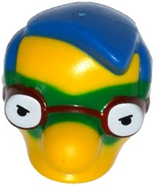 LEGO Minifig Kopf Simpsons Fallout Boy Milhouse S06