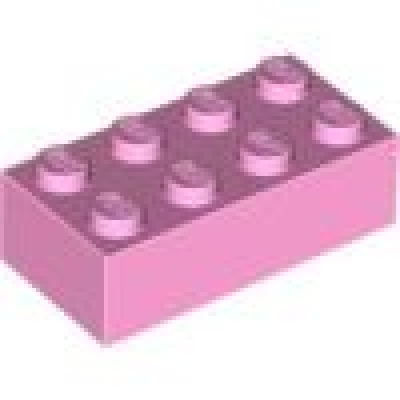 LEGO Stein 2x4 rosa hell-pink (3001) BR