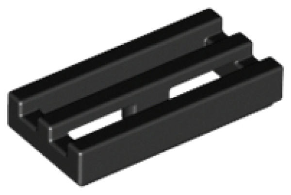 LEGO Fliese Grill 1x2 schwarz 51815 (2412)