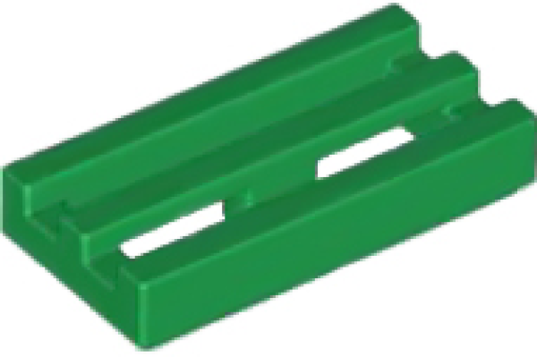 LEGO Fliese Grill 1x2 grün (2412) E2