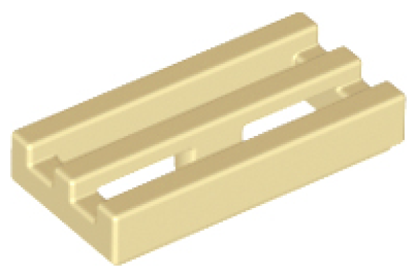 LEGO Fliese Grill 1x2 beige (2412) beige E2