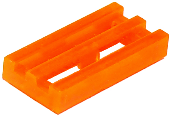 LEGO Fliese Grill 1x2 trans neon orange (2412) EF