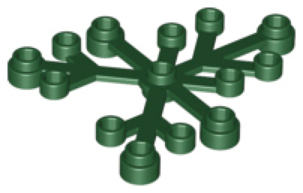 LEGO Pflanze Blätter 6x5 dunkel-grün (2417)