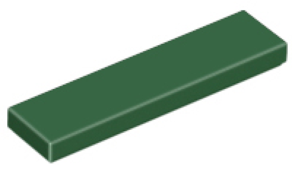 LEGO Fliese 1x4 dunkelgruen (2431)