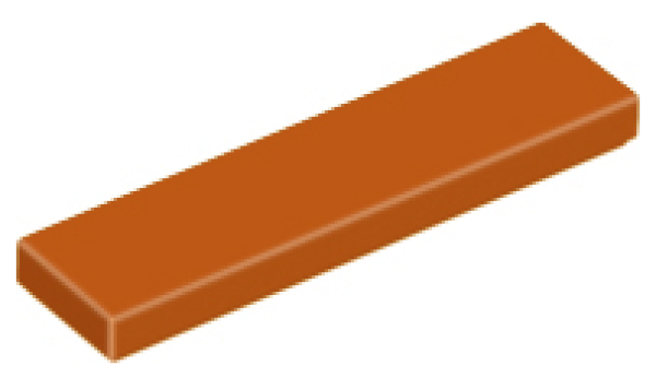 LEGO Fliese 1x4 dunkel orange (2431)