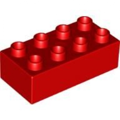 JUNIOR Baustein 2x4 rot (H3011)