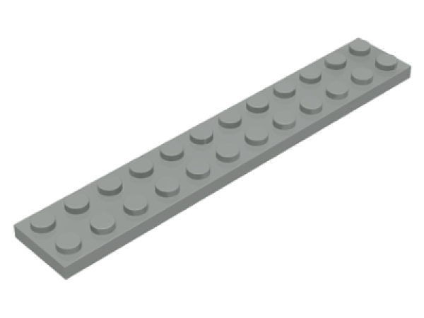LEGO Platte 2x12 altes hell-grau (2445)