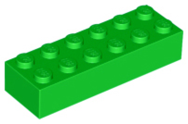 LEGO Stein 2x6 gras-grün 44237 (2456)