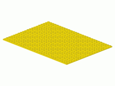 Junior Bauplatte große Noppen gelb 20 x 28