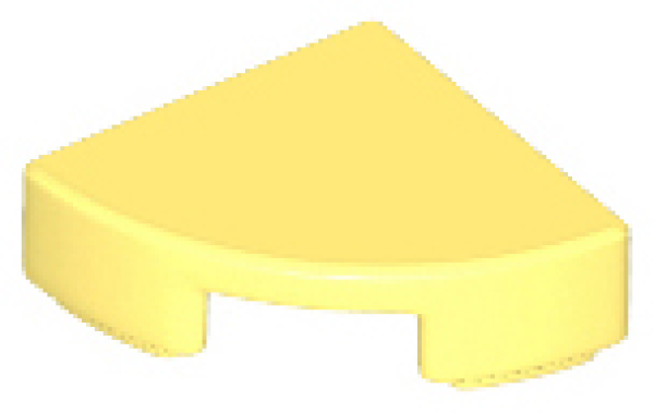 LEGO Fliese rund Viertel  1x1 zart gelb (25269)