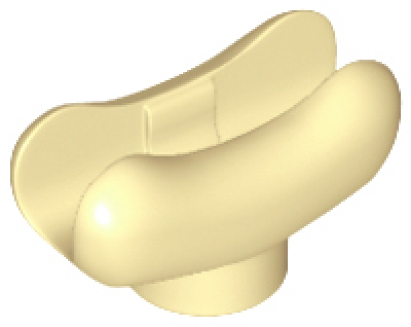 LEGO Zubehör Hot Dog / Sausage Brötchen beige (25386) T14