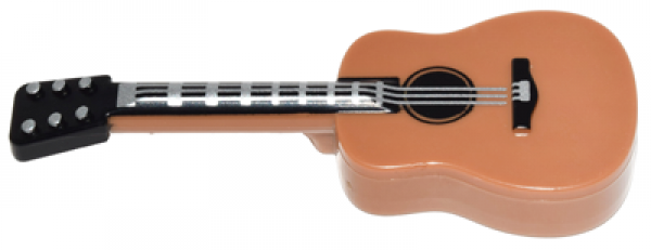LEGO® eine beige farbene Acoustic Gitarre schwarzem Neck Neu Musik Instrument 