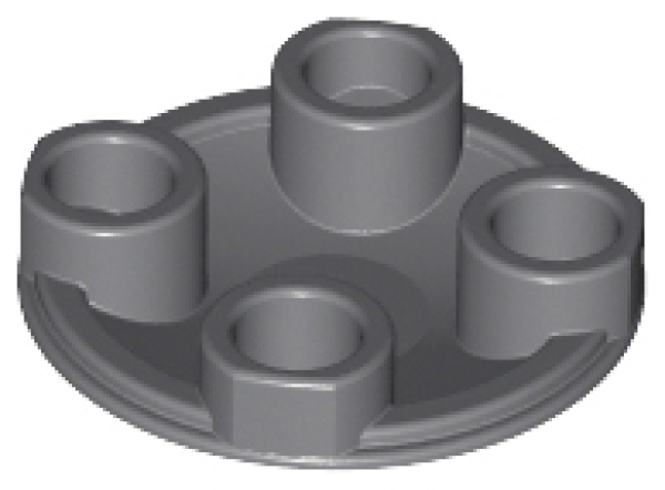 LEGO plate round bottom 2x2 dark-gray (2654) O10