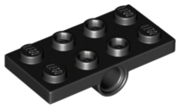 LEGO Gelenkplatte mit Pinlöcher 2x4 schwarz (26599)