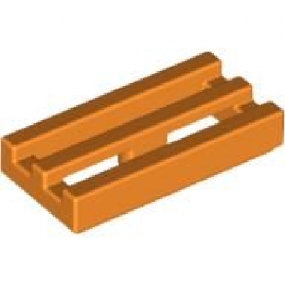LEGO Fliese Grill 1x2 orange (2412) E3