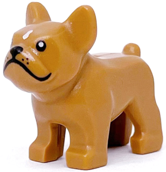 LEGO Minifig Hund Bulldogge nougat (29602) V09