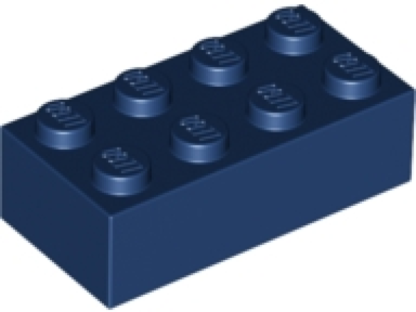 LEGO Stein 2x4 dunkel blau (3001)