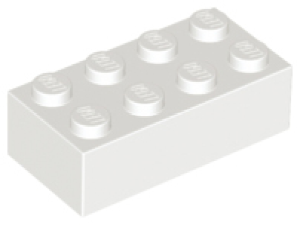 LEGO Stein 2x4 weiss (3001)