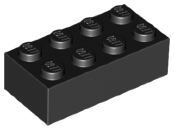 LEGO Stein 2x4 schwarz (3001)