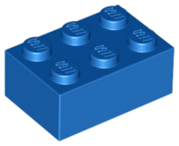 LEGO Stein 2x3 blau (3002)