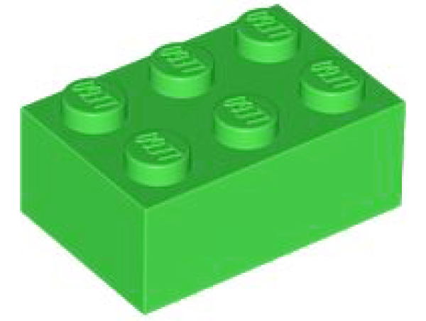 LEGO Brick bright green 2x3 (3002) BR